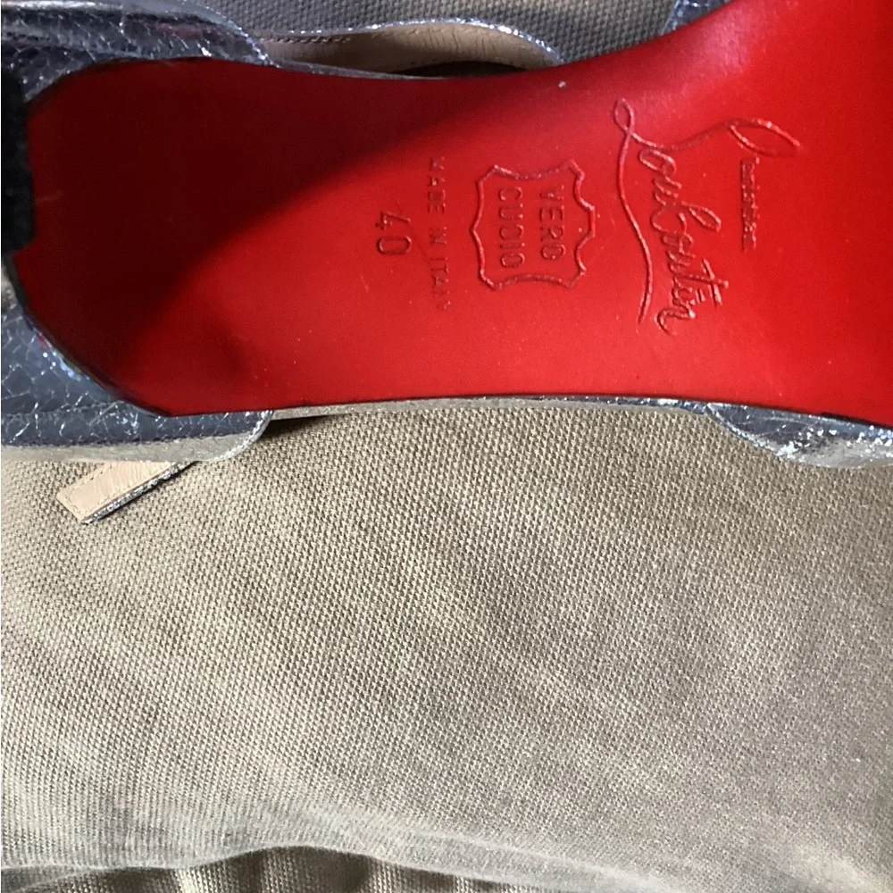 Christian Louboutin Silver Shoes 9/10 - Picture 6 of 9